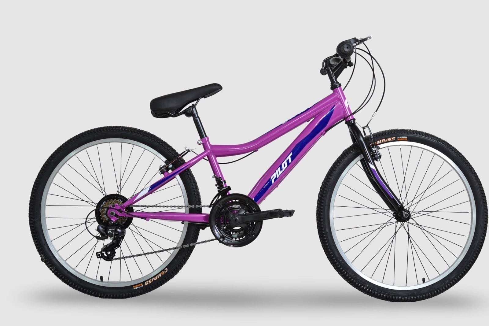 MTB 24 Zoll, Pilot Bike Blaze, Shifters: Shimano Turney 3/7 Speed, Wheels Alloy Rims Double