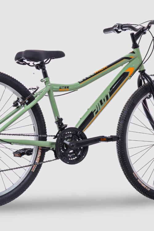 MTB 26 Zoll, Pilot Bike Green Steel, Shifters Shimano Turney  3/7 Speed, Wheels  Alloy Rims Double, Tires2.125